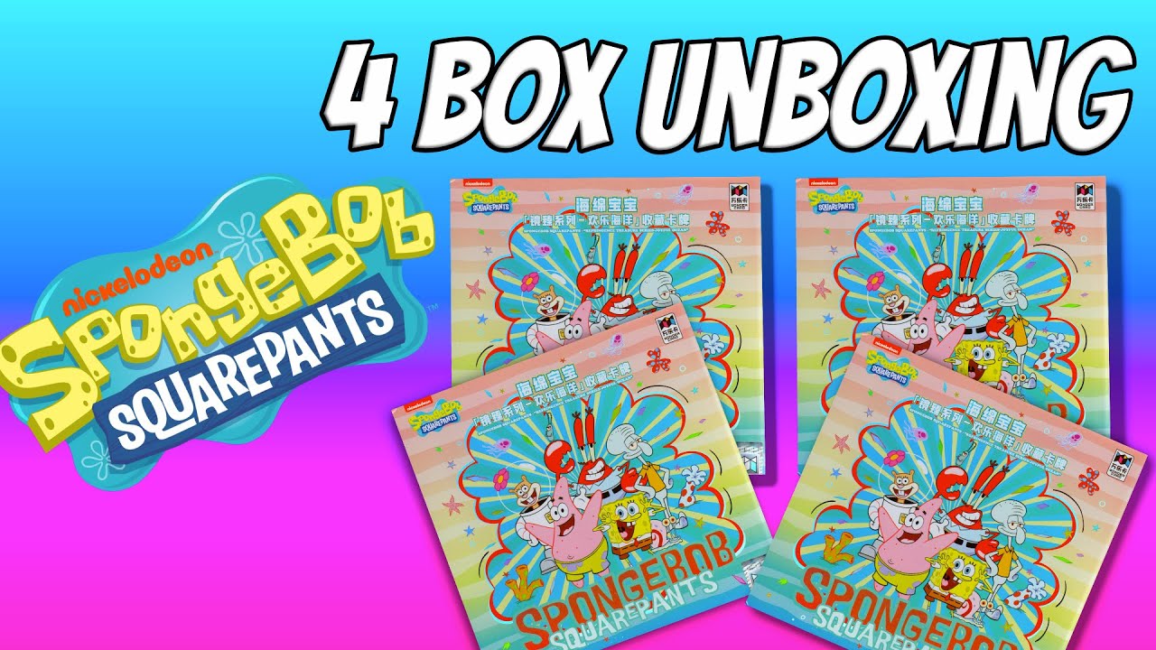 Wonder Card Spongebob Card Unboxing - 4 Box Trading Card Break! Series 1 Joyful Ocean