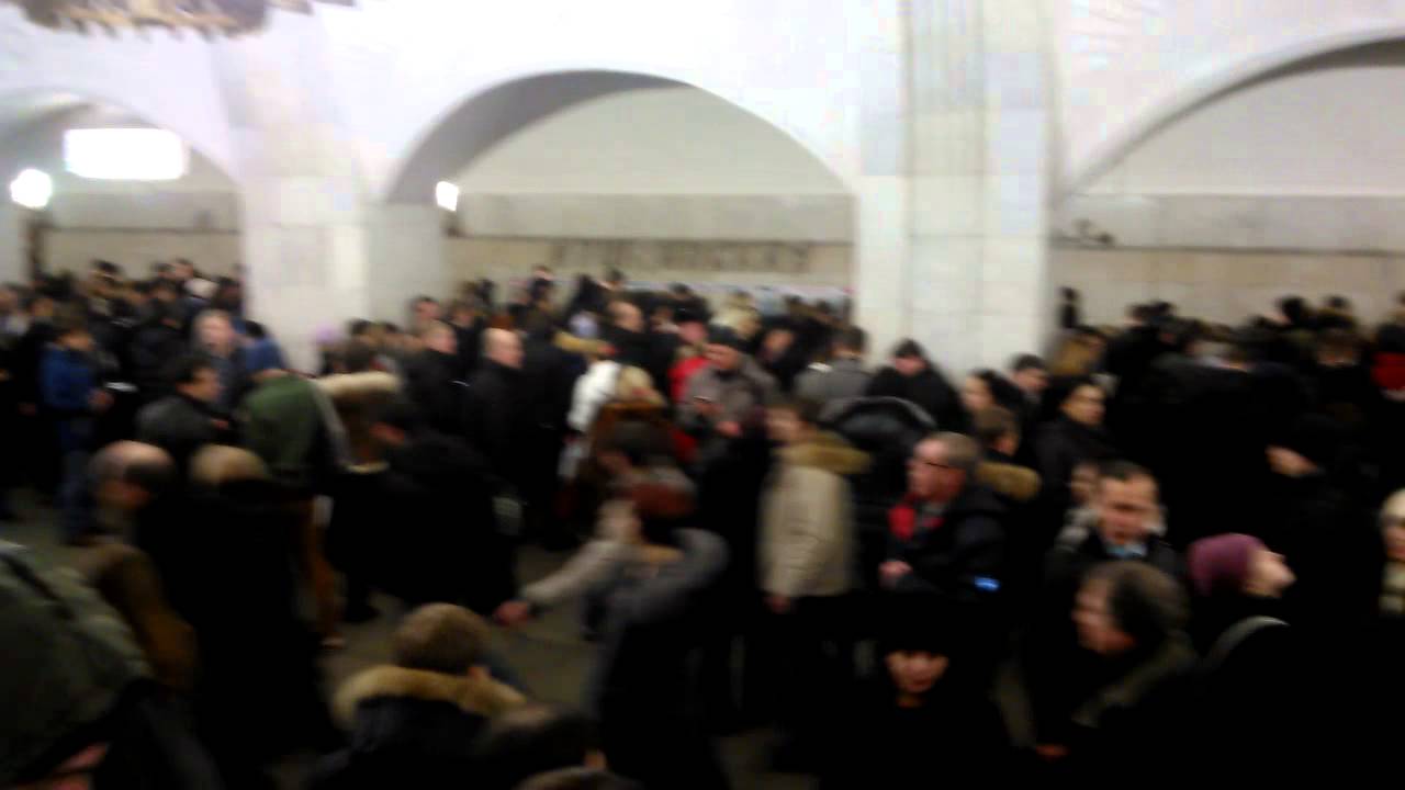 Сбой в метро на таганско-краснопресненской линии 18 февраля 2014 года. Станция Пушкинская.