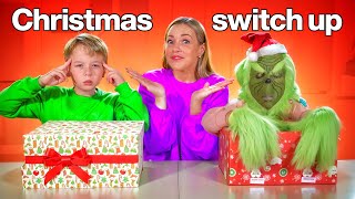 Mystery Christmas Gift Switch Up Challenge | Gaby and Alex Family