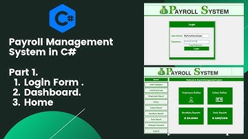 How to Design Login form and Dashboard for Payroll  management System in C# [part 1]
