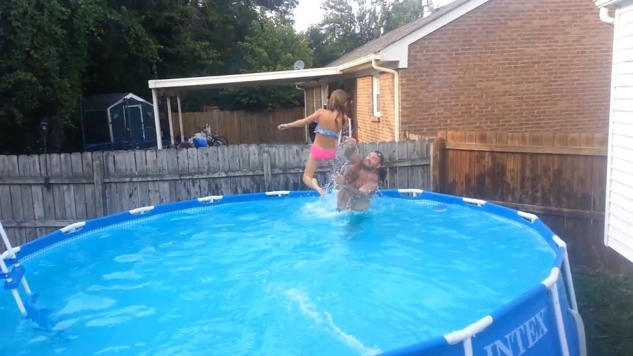 Throwing My Daughter Across The Pool! - YouTube