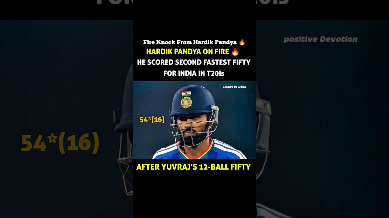 Hardik Pandya Creates History 🔥 Second Fastest Fifty for India in T20Is 