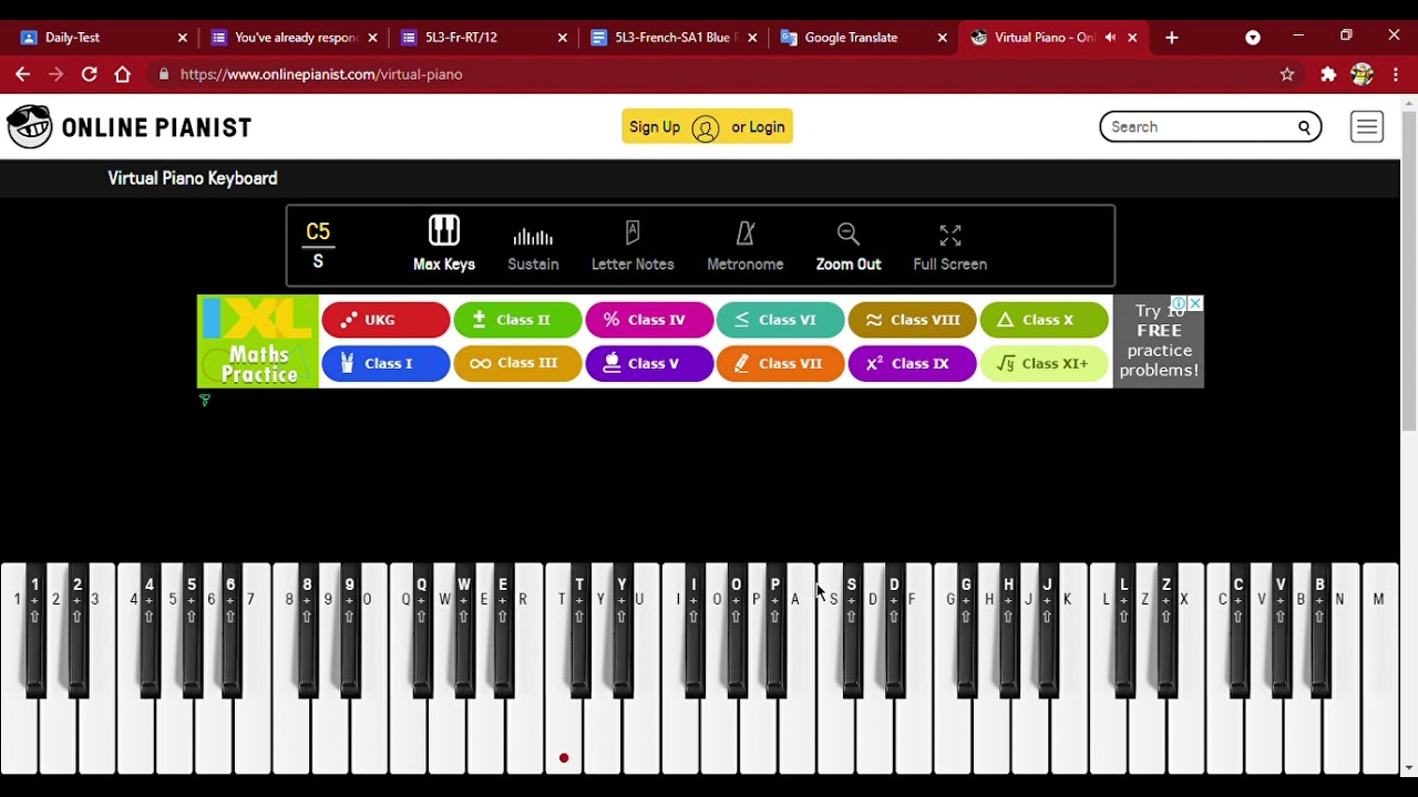 Somewhere Over The Rainbow on Virtual Piano - #INTERMEDIATE 