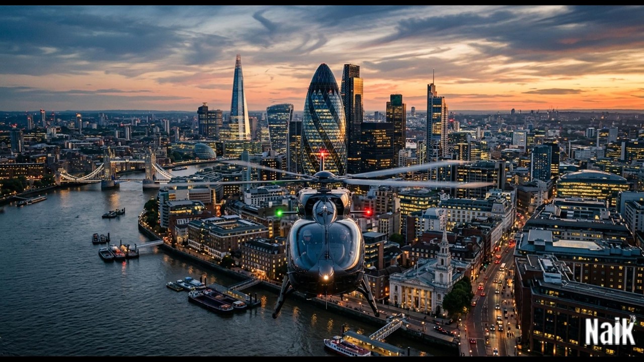 London from Above 4K | Epic Helicopter Tour Over Central London