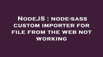 NodeJS : node-sass custom importer for file from the web not working