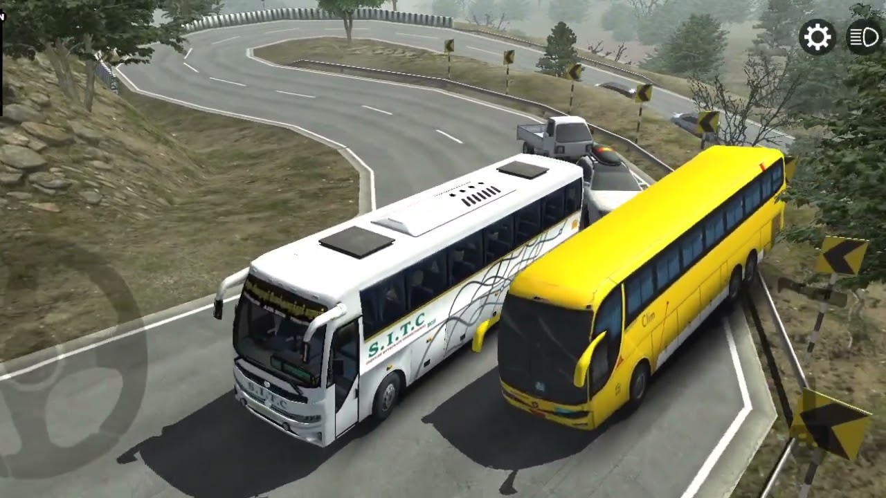Mountain Bus Driving Simulator || Dangerous Bus Driving on Death Road Game