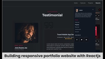 Building responsive  portfolio website with Reactjs, Tailwindcss, framer-motion || full video