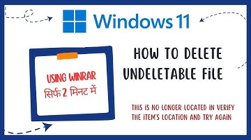 Item not found error - How to delete undeletable file | Window not able to delete the Folder