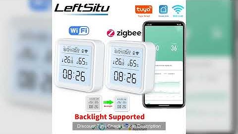 Tuya Zigbee WiFi Temperature Humidity Sensor Hygrometer Thermometer Detector Smart Life Remote Contr