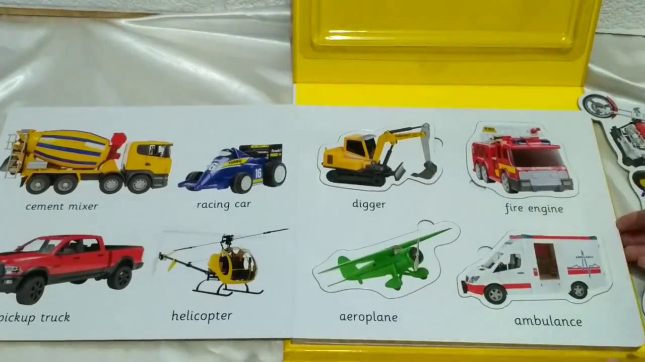 First Learning THINGS THAT GO Play Set (Book + Puzzle) - YouTube