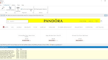 How to extract product details from multiple pages in Pandora Website