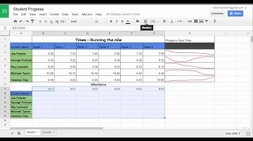 Tracking Student Progress with Google Sheets