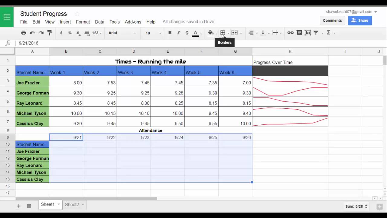 Student Progress Chart Keeping Track Of My Learning