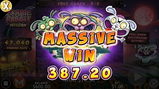 My MAX WIN 🔥 In The NEW Slot 🔥 Zombie Rabbit Invasion - Online Slot EPIC Big WIN - Massive Studios