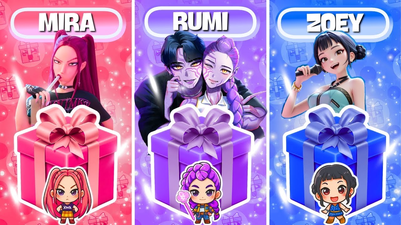 Gift Box Challenge 🎁 KPOP Demon Hunters – Which One Will You Pick? 👹🎶