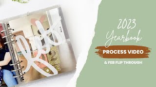 2023 Yearbook | February Scrapbook Process Video &amp; Flip Through