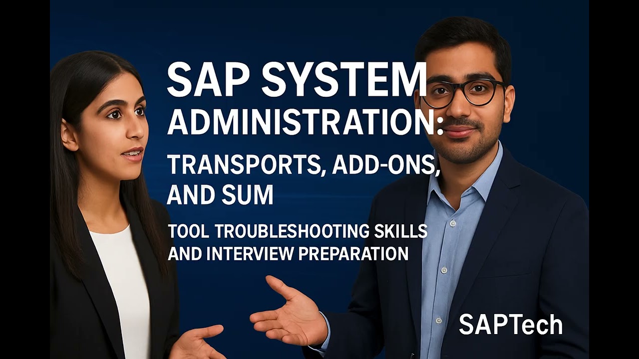 SAP System Administration:Transports,adons SUM Tool Troubleshooting & Interview preparation| SAPTech