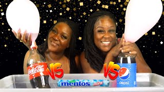 Asmr Coke Vs Pepsi Vs Mentos Balloon Experiment