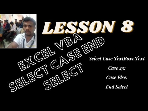 Lesson 8 Excel Vba Select Case End Select