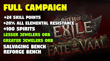 Full Comprehensive POE 2 0.4 Campaign Guide | Path Of Exile Fate Of The Vaal