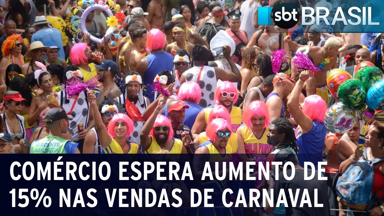 Comércio espera aumento de 15% nas vendas de carnaval deste ano | SBT Brasil (27/01/24)