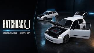 Hatchback_1 for Unity - Drivable Openable URP Car + Controller