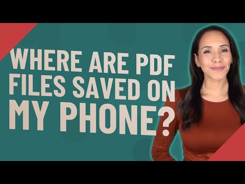 Where are PDF Files stored on my phone?