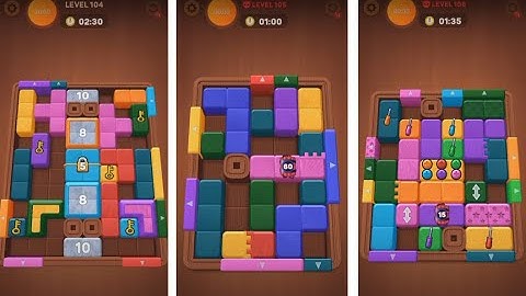 Wood Away Block Jam - Level 104 - Level 105 - Level 106