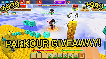 #BGtube Prize - Parkour Giveaway - Blockman go Skyblock #Skills show