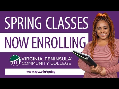 Virginia Peninsula Community College has the programs you’ll need to succeed!Our two-year degrees get you ready for the workforce, And if you’re already there, earn industry certifications to take your career to the next level. Start your college career with us for a fraction of the price with our four-year transfer programs!Classes for our Spring semester are enrolling now — learn more at vpcc.edu/springVirginia Peninsula Community College: Our Mission, Your Success. Enroll today for Spring Classes at Virginia Peninsula Community College