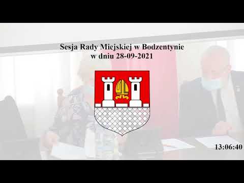 Sesja Rady Miejskiej w Bodzentynie z dnia 28 września 2021 r.