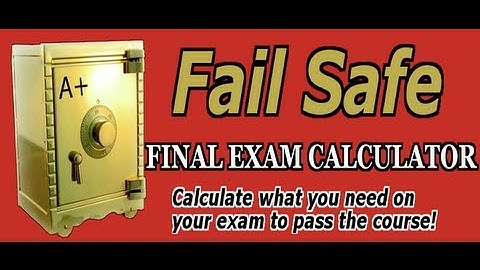 Calculate what you need on the final to pass the course! Finalexamcalculator.com
