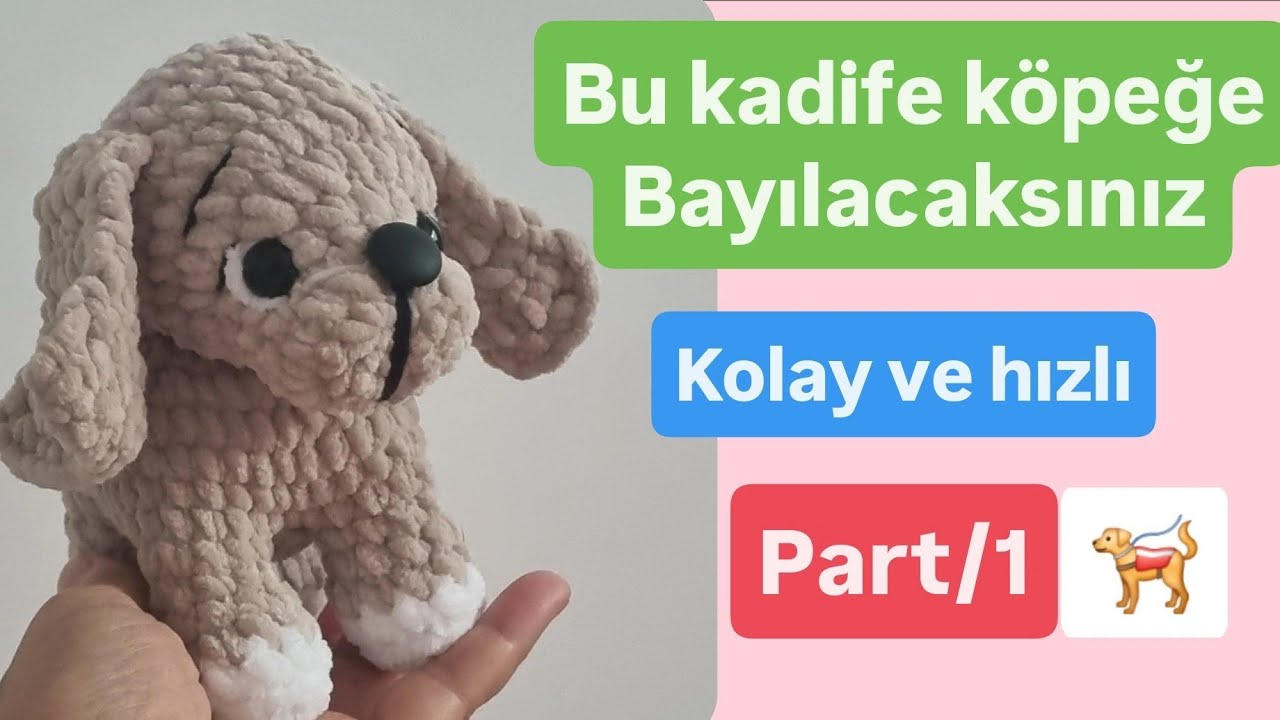 18.Kadife İpten Köpek Yapımı/ Velvet Yarn Dog Crochet | Gerçek Gibi! / So Realistic!”
