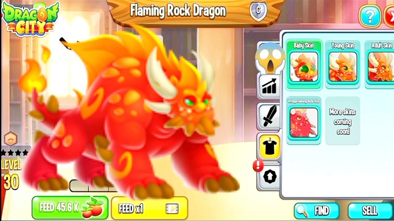 Dragon City Flaming Rock Dragon