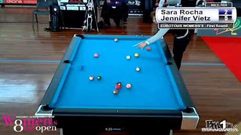 womens 8 ball Sara Rocha vs Jennifer Vietz