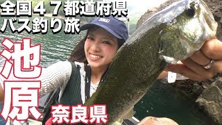 【全国バス釣り旅＃13】奈良県 池原ダムへ初挑戦！！　初心者女子一人で回る全国バス釣り旅☆