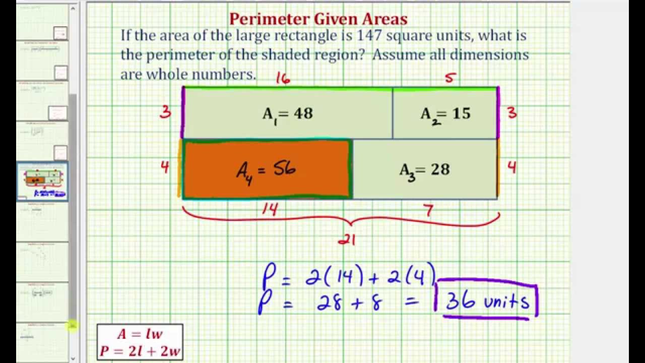 finding area problem solving