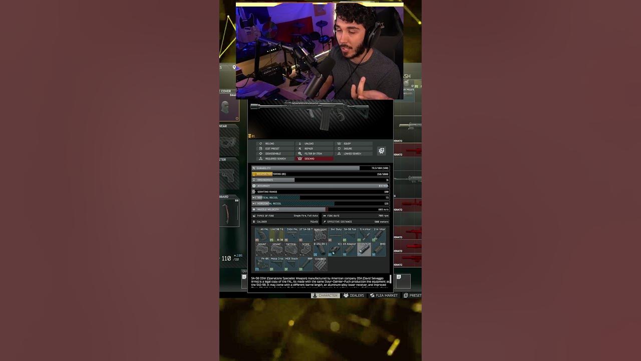 UPDATED Meta SA58 Recoil Ergo Build Escape From Tarkov Weapons Build