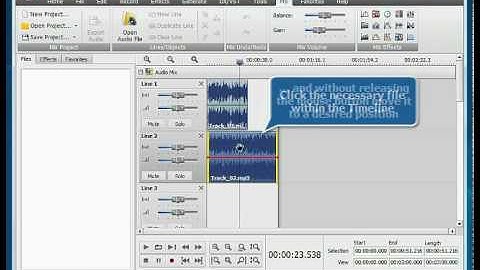 How to crossfade two audio tracks using AVS Audio Editor?