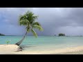 Gentle Ocean Waves, Natural Sounds, Rain Clouds, Sun | Motu Tane, Bora Bora, French Polynesia | 4K
