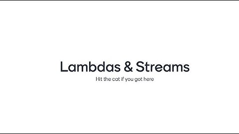 Lambdas & Streams. ИТМО Программирование. 2021 03 18