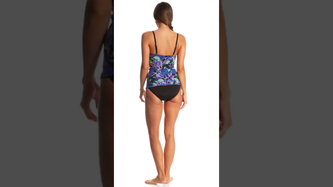 Dolfin Aquashape Women's Eden Tie Front Tankini Top | SwimOutlet.com
