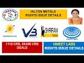 HILTON METALS RIGHTS ISSUE, VINEET LABS RIGHTS ISSUE |VBL, IGL| #varunbeverages #igl #shriramfinance