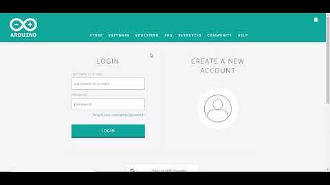 Login to Your Arduino Create Account