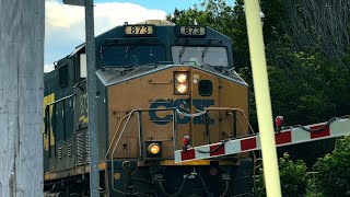 6/24/26 - CSX ES44AH 875, leads M810 with a friendly crew at Newburgh, NY