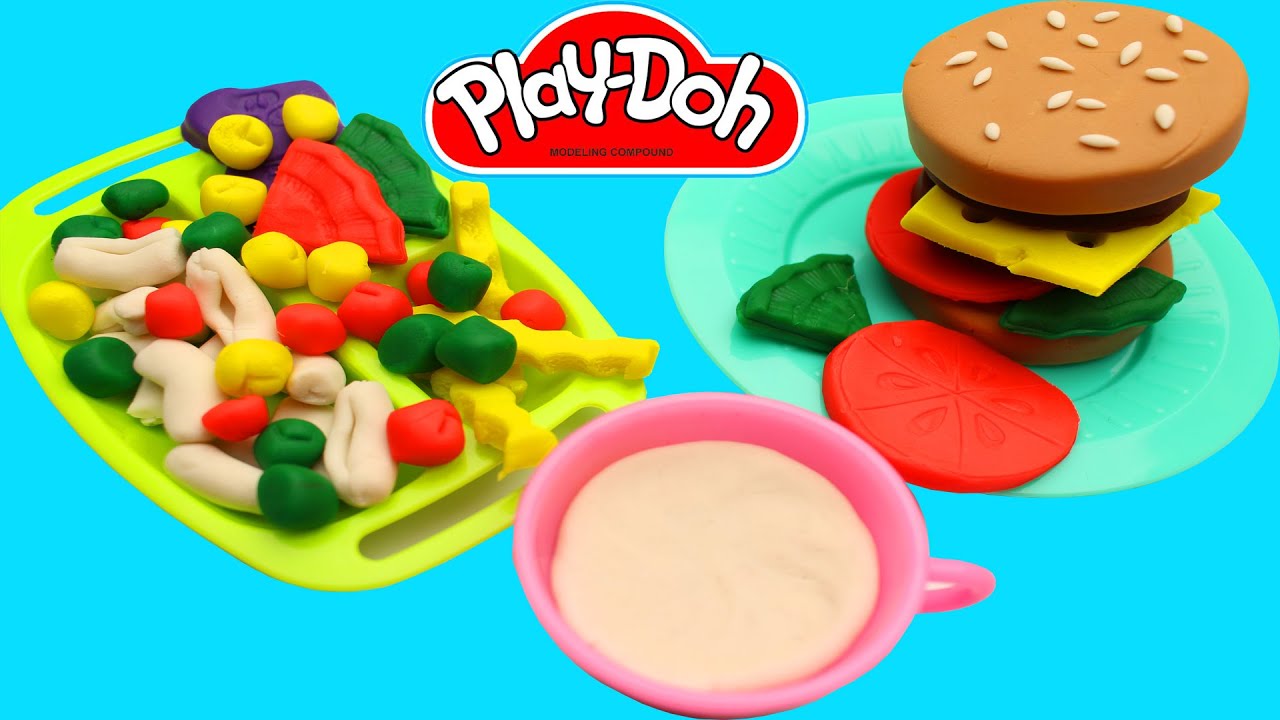 Play Doh Fast Food Fun and Easy How to Make PlayDoh Cheeseburger