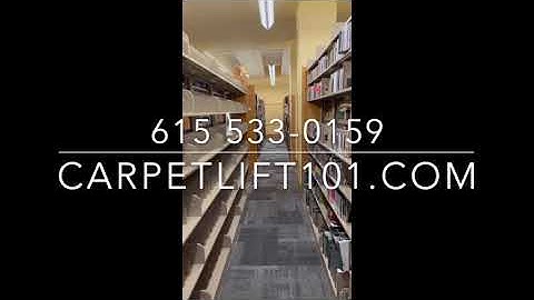 Library stack moving process for carpet installation !