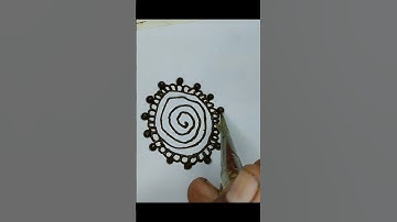 Round circle + dots practice #mehndi #short #shorts #youtubeshorts