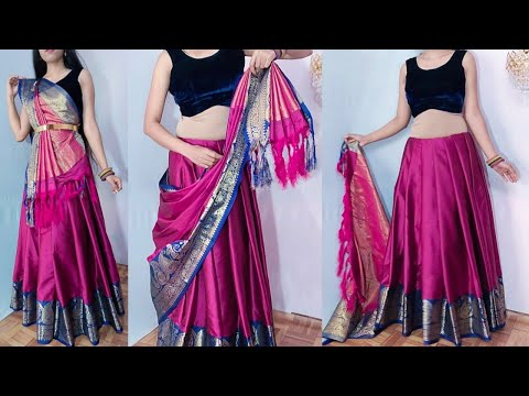 Video: 3 måder at bære en saree på i Lehenga -stil