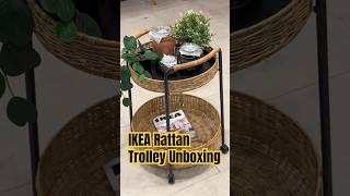 Unboxing IKEA Rattan Trolley🧺simple, natural,and aesthetic!#ikea #ikeakitchen #homedecor #ikeafinds